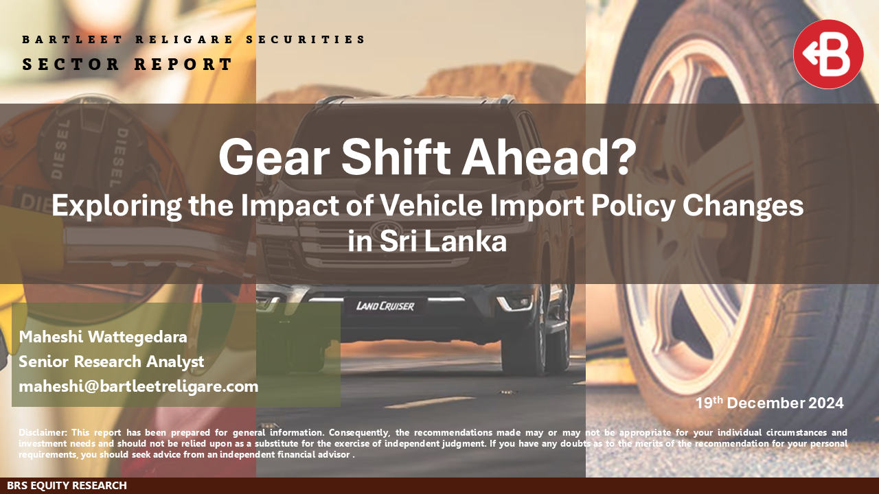 Gear Shift Ahead? - Exploring the Impact of Vehicle Import Policy Changes in Sri Lanka