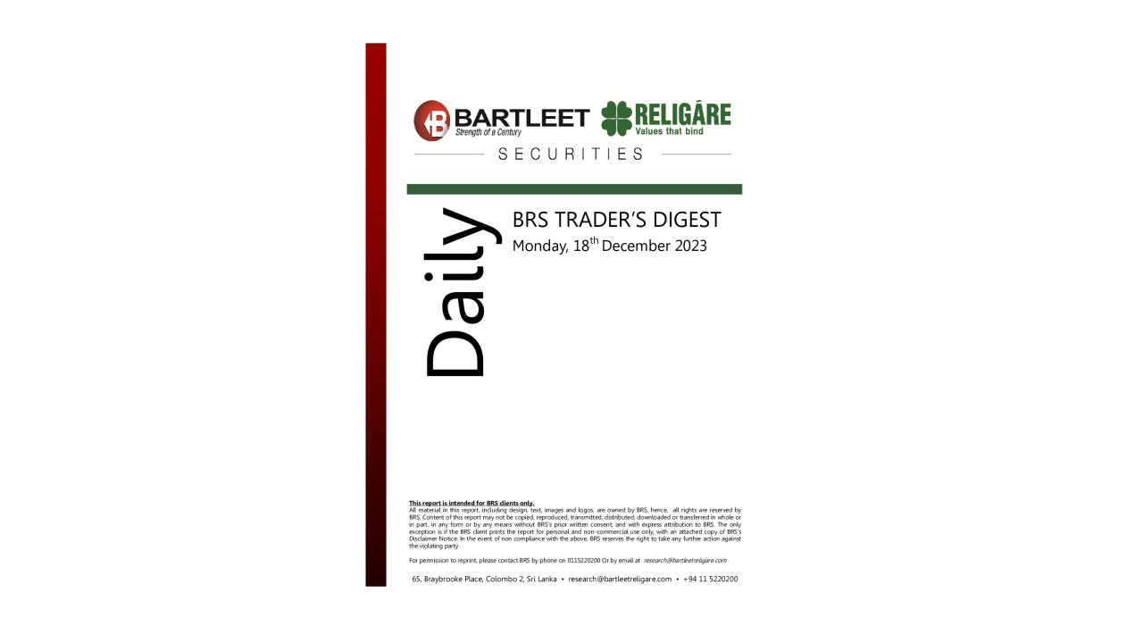 Trader's Daily Digest 18.12.2023