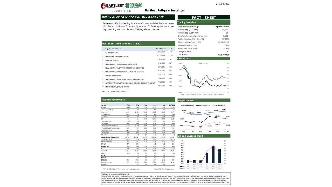 BRS Factsheet - RCL