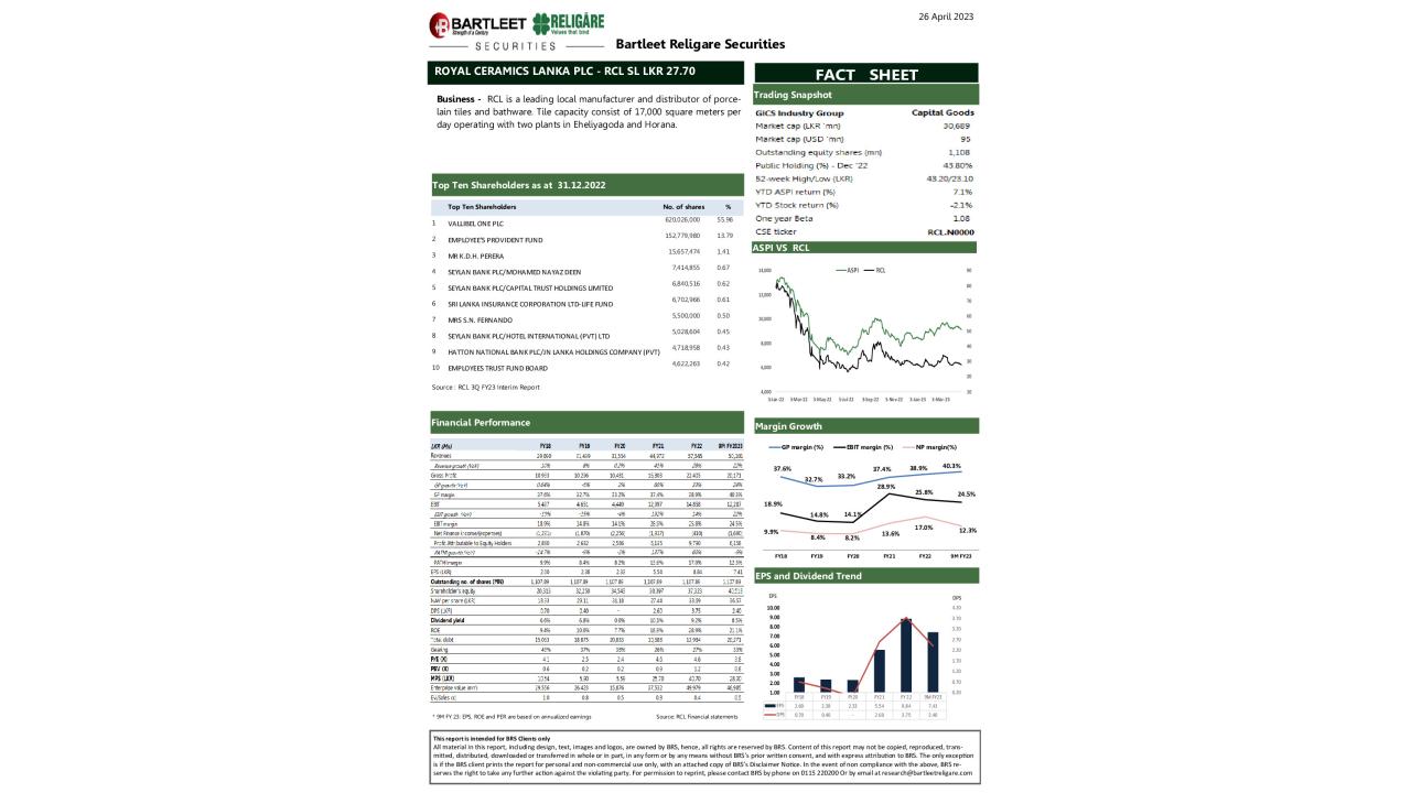 BRS Factsheet - RCL