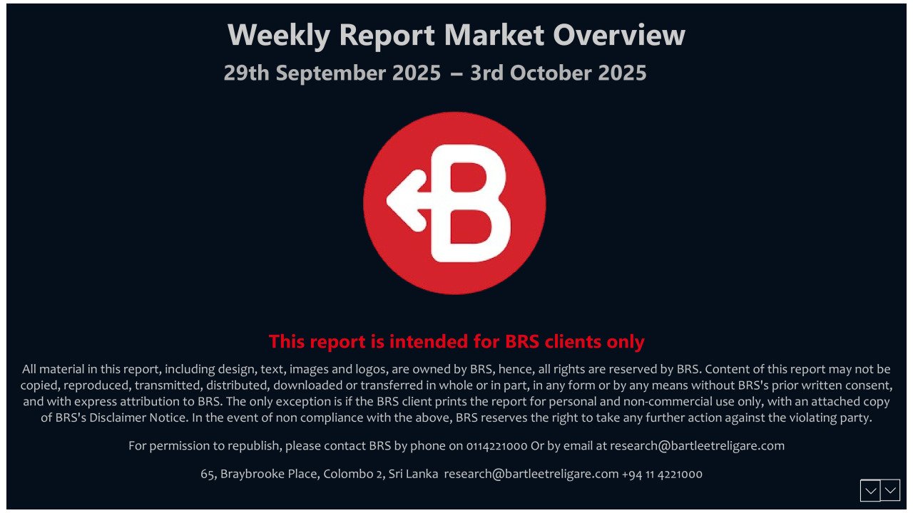 BRS Weekly Market Overview - 03.10.2025