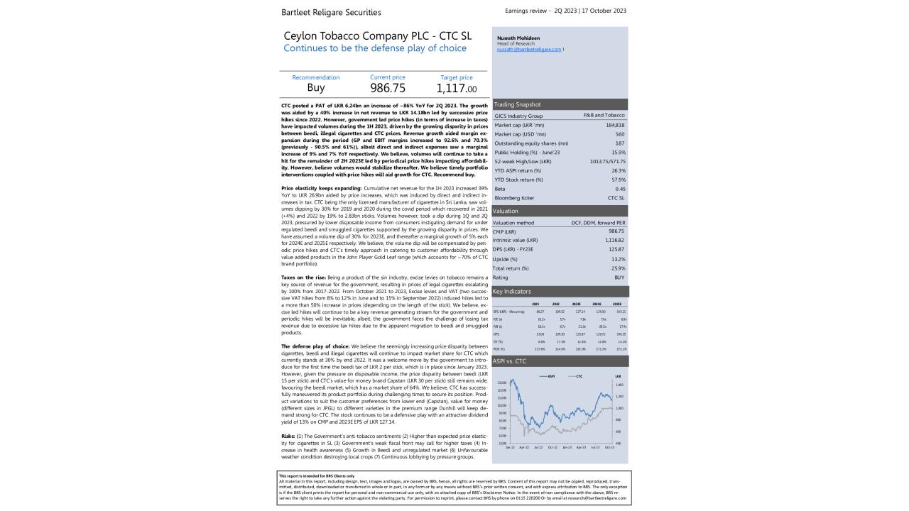 Earnings review - CTC - 2Q 2023