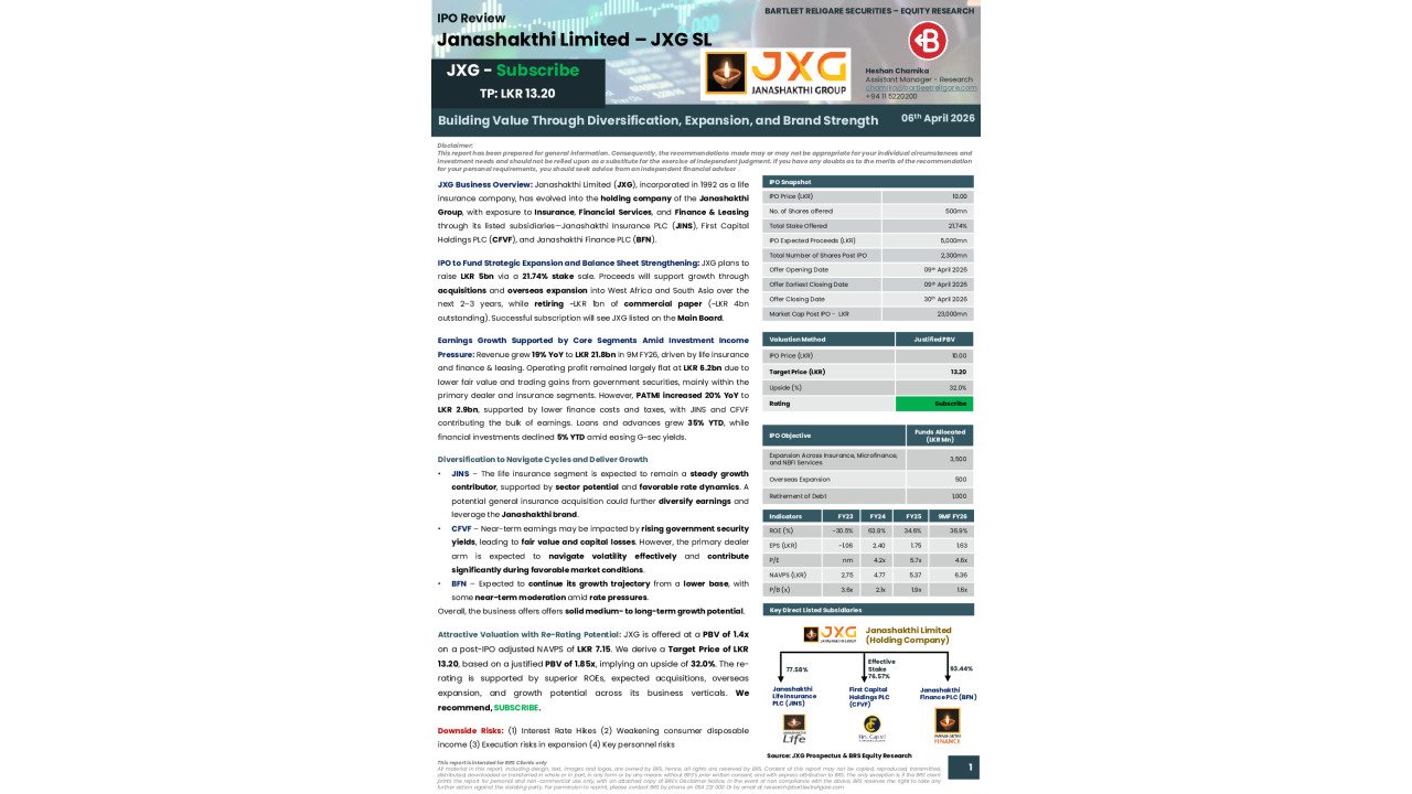 JXG IPO Review - BRS Equity Research
