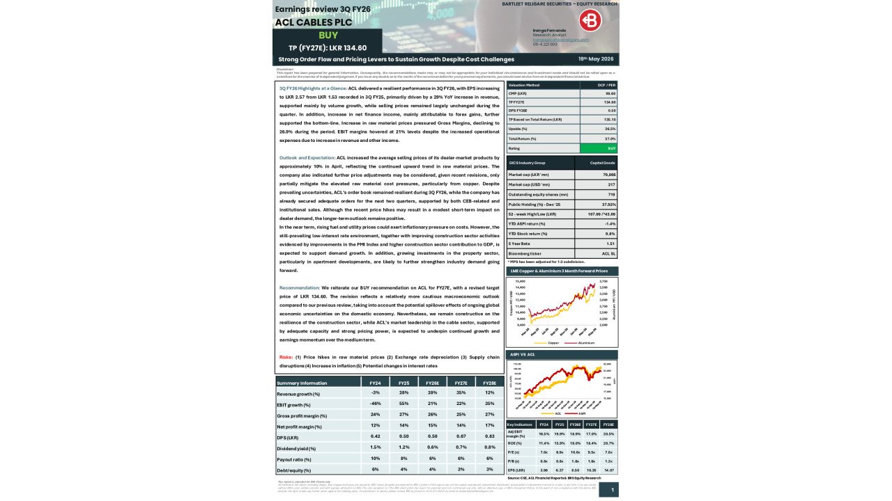 ACL 3Q FY26 Earnings Review - BRS Equity Research