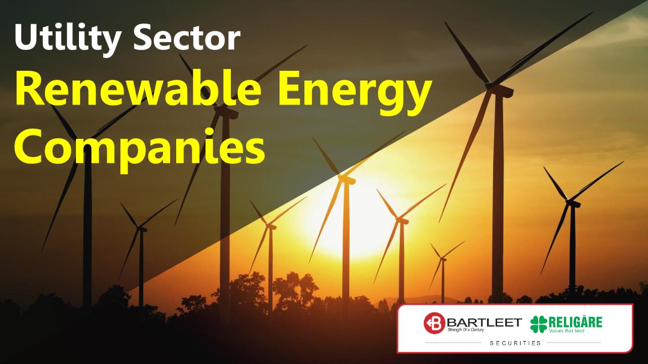 Utility Sector - Renewable Energy Companies