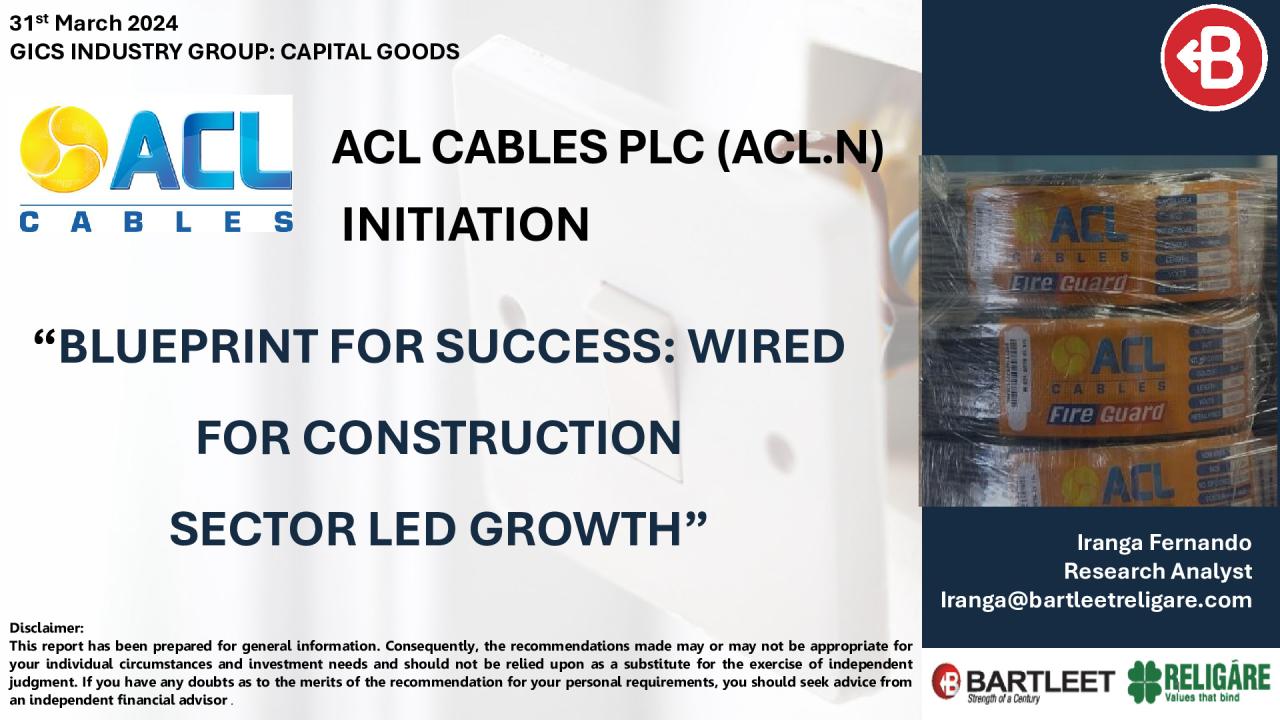 ACL Cables PLC - Initiation