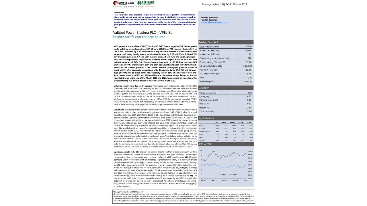 Earnings review - VPEL SL - 4Q FY23