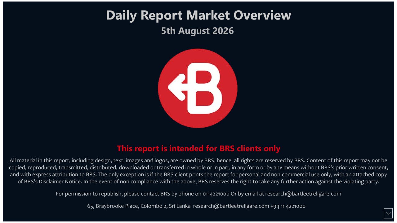 BRS Daily Market Overview - 05.08.2026