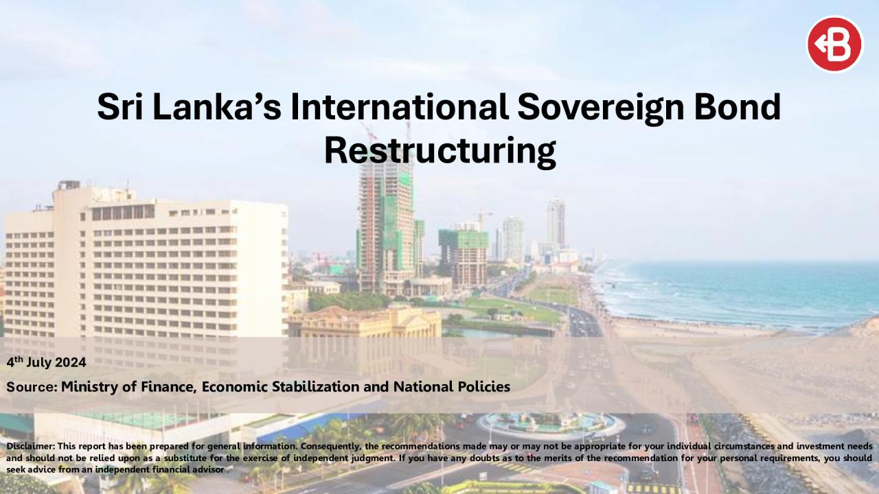 ISB Restructuring of Sri Lanka