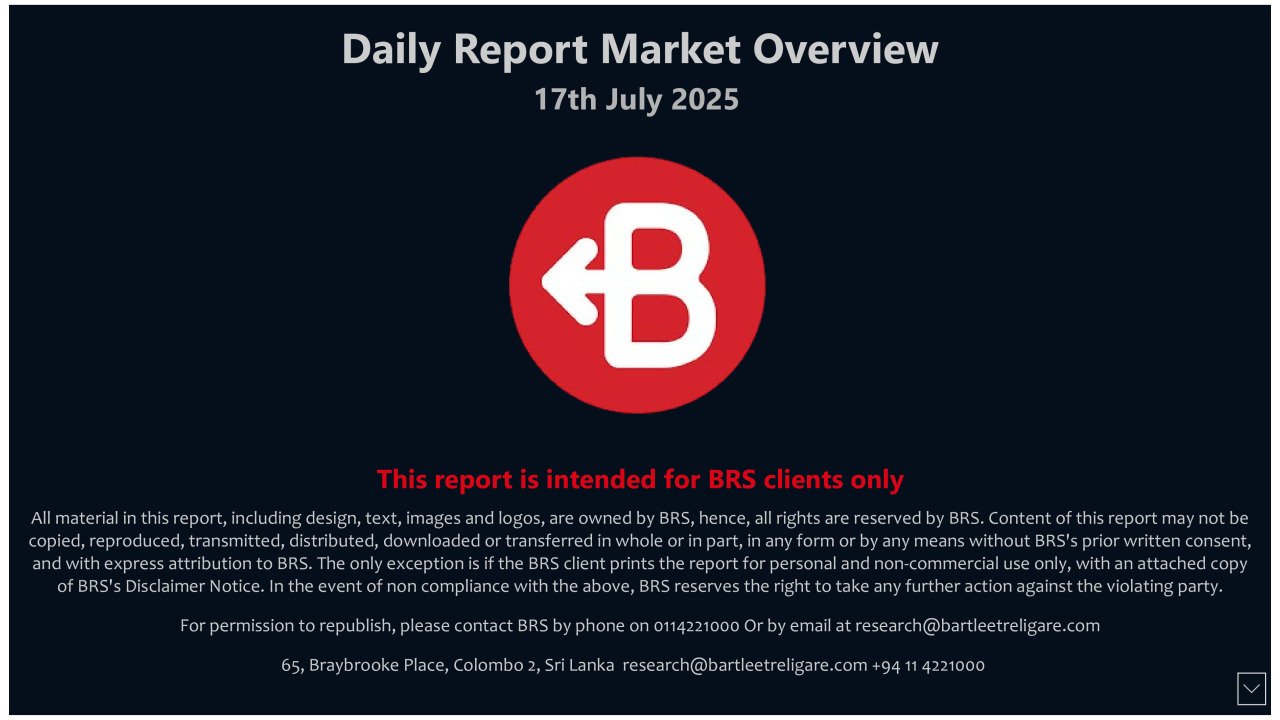 BRS Daily Market Overview 17.07.2025