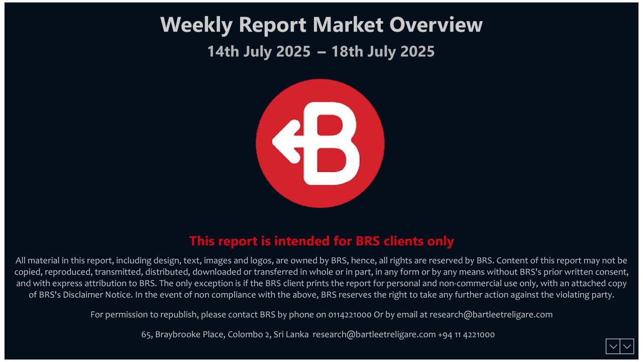 BRS Weekly Market Overview - 18.07.2025