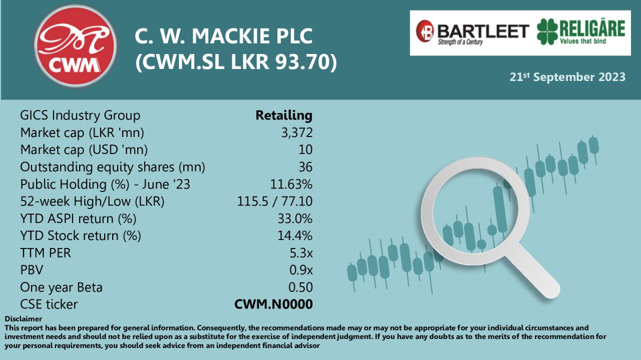 Company Information Note -C. W. MACKIE PLC 