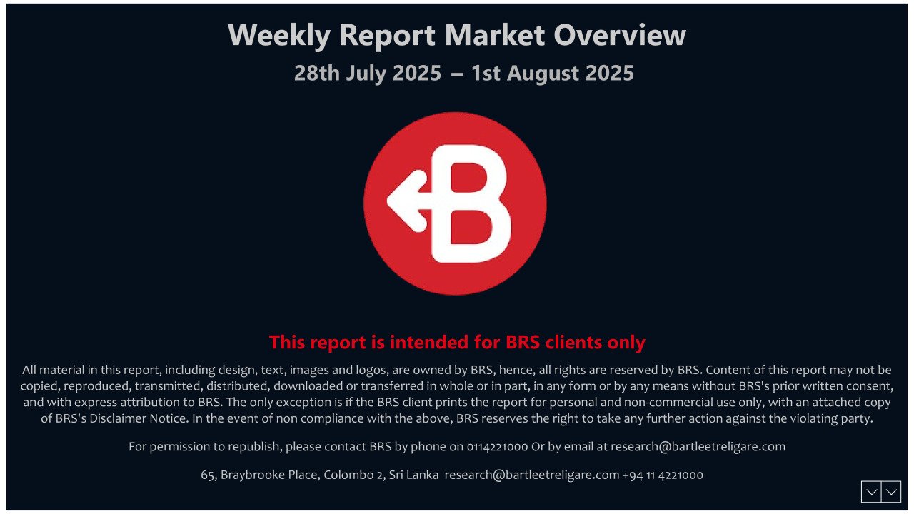 BRS Weekly Market Overview - 01.08.2025