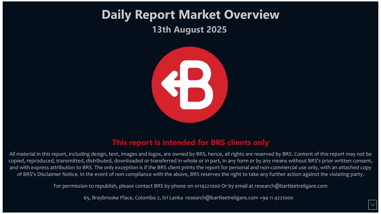 BRS Daily Market Overview 13.08.2025