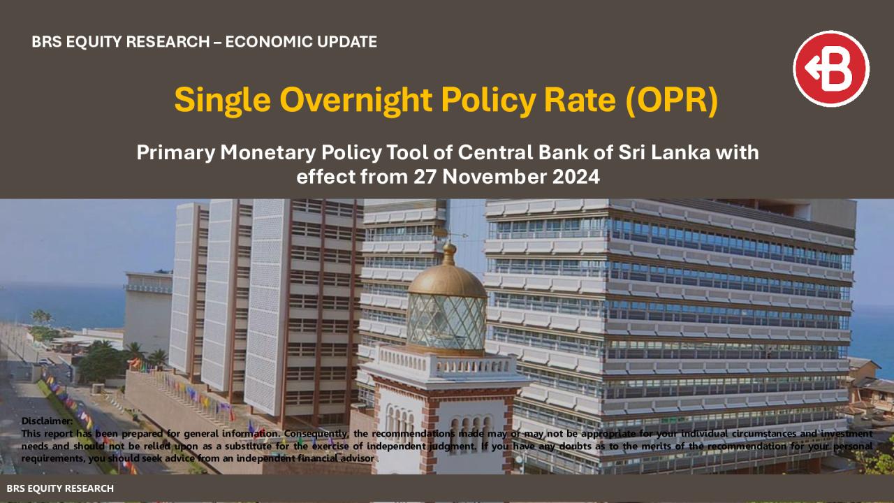 BRS Update - Single Overnight Policy Rate