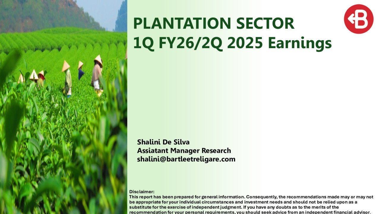 Plantations Sector Earnings Update - 1Q FY26