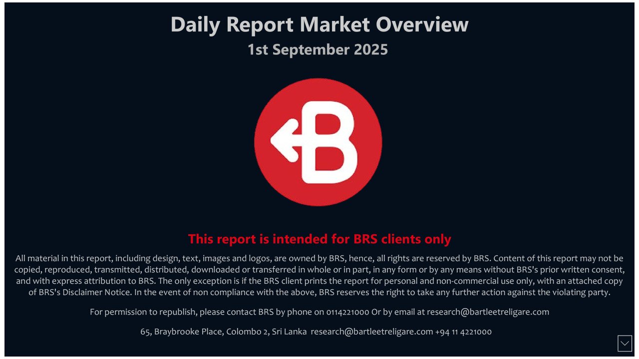 BRS Daily Market Overview - 01.09.2025